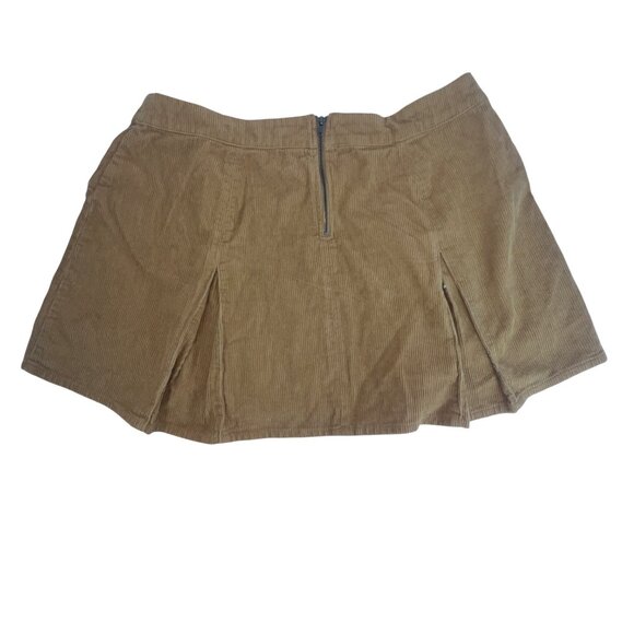 Wild Fable Corduroy Mini Skirt W/ Pockets & Pleats Tan Womens Size XXL - Picture 2 of 7